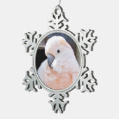 モルカンコカトゥー スノーフレークピューターオーナメント (右)