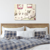 モルカン島の地図、彫刻家 キャンバスプリント (インサイチュ (寝室))