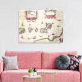 モルカン島の地図、彫刻家 キャンバスプリント (インサイチュ (リビング))