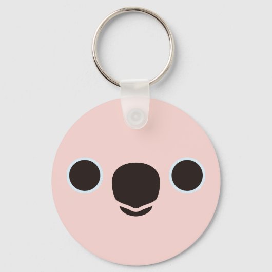 モルカン・コッカトゥーの顔 キーホルダー (正面)