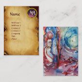 モルガナとドラゴンパーチメントモノグラムパープルジェム 名刺 (正面/裏面)