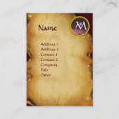 モルガナとドラゴンパーチメントモノグラムパープルジェム 名刺 (正面)