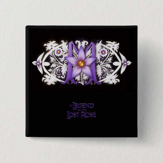 モルガナファンタジーフラワーボタン 缶バッジ (正面)