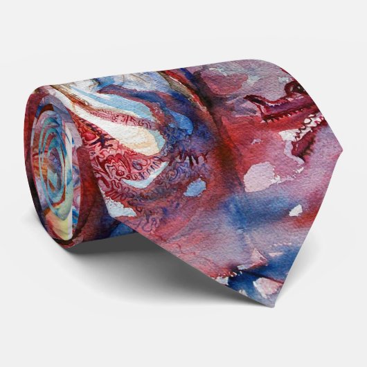 モルガナルフェイアンドドラゴン,ピンクブルーファンタジー ネクタイ (ロール)