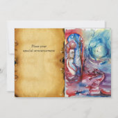 モルガナ様とドラゴンの羊皮紙 黄色の宝石 招待状 (裏面)