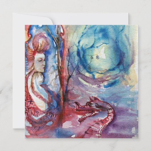 モルガナ、ピンクブルー 招待状 (正面)