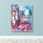 モルガナ/魔法とミステリー,ピンクブルーファンタジー キャンバスプリント (インサイチュ (ウッドフロア))