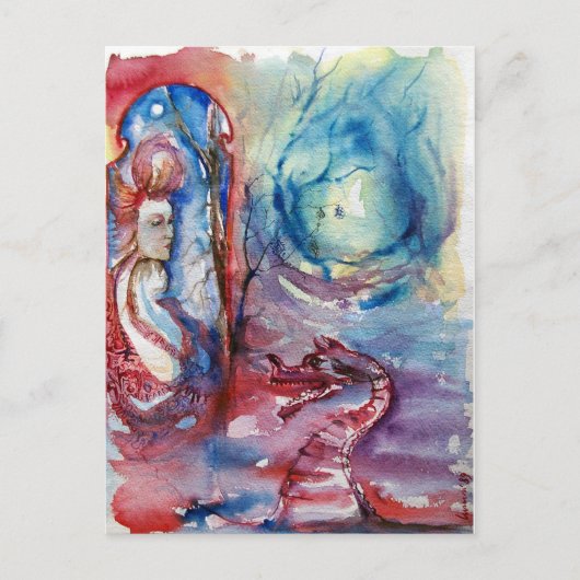 モルガナ/魔法とミステリー,ピンクブルーファンタジー ポストカード (正面)