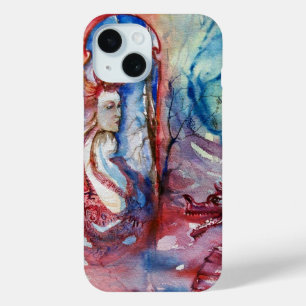 モルガナ/魔法とミステリー，ピンクブルーファンタジー iPhone 15ケース