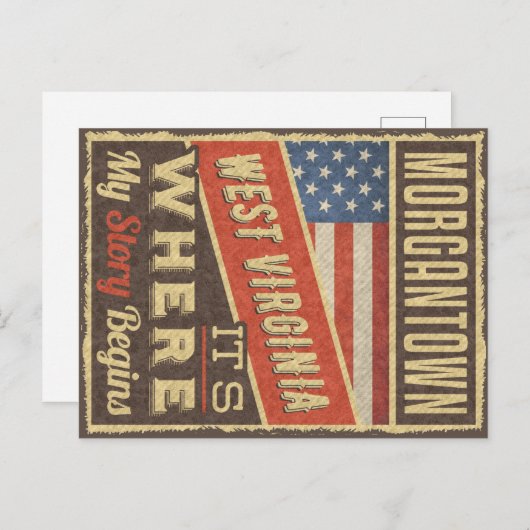 モルガンタウンウェストバージニア ポストカード (正面/裏面)