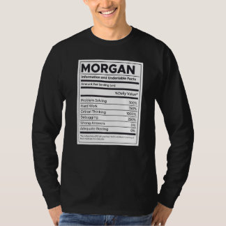 モルガン栄養情報問題解決懸命 Tシャツ