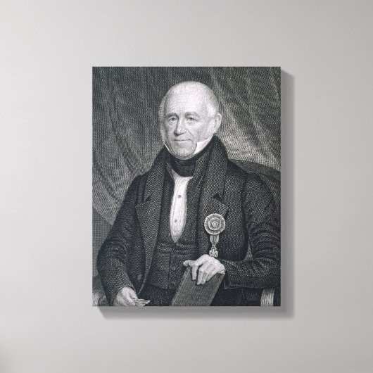 モルガン・ルイス、アッシャー・ブラウン・ダーランの彫刻（1796年） キャンバスプリント (正面)