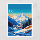 モルジンフランスアートヴィンテージトラベルイラストレーション ポストカード (正面)