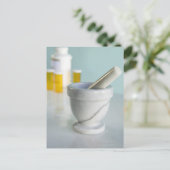 モルタルとピスル、背景にピルボトル ポストカード (スタンド正面)