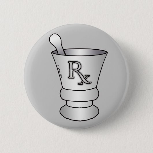 モルタルと押しピン 缶バッジ (正面)