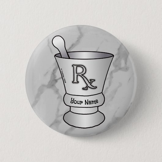 モルタルと押しピン 缶バッジ (正面)