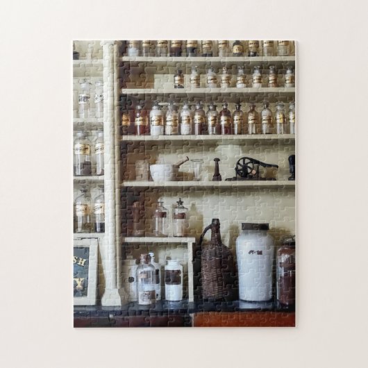 モルタルと杵と棚のボトル ジグソーパズル (縦)