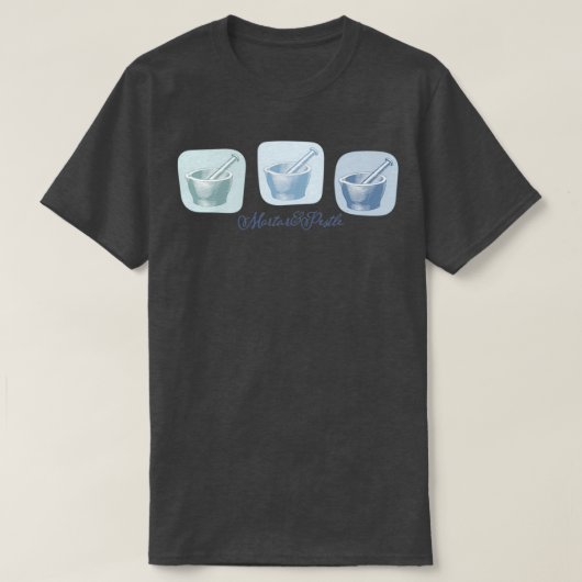 モルタルと杵のパターン Tシャツ (デザイン正面)