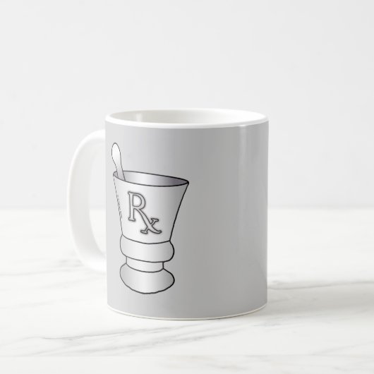 モルタルと杵のマグ コーヒーマグカップ (正面左)