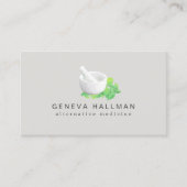 モルタルと杵イラストレーション自然健康 名刺 (正面)