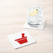 モルタルと杵 スクエアペーパーコースター (インサイチュ)