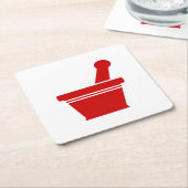 モルタルと杵 スクエアペーパーコースター (アングル)