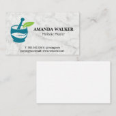 モルタルと杵 | ホリスティック薬ロゴ 名刺 (正面/裏面)