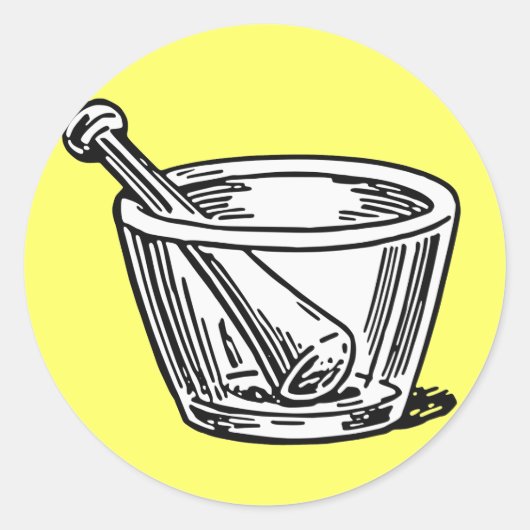 モルタルと杵 ラウンドシール (正面)