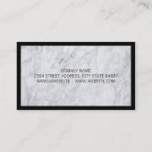 モルタルと杵 | 白大理石黒縁ど 名刺 (裏面)