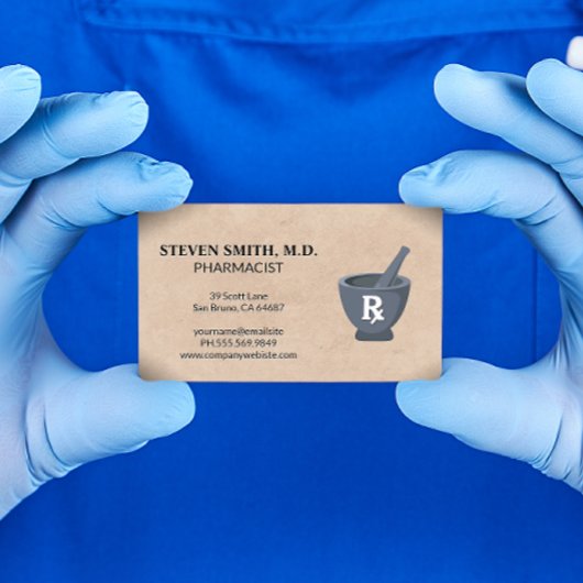 モルタルと杵 |薬剤師 | Rxシンボル 名刺