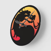 モルタルコンバットラウンドクロック ラウンド壁時計 (傾斜)