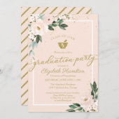 モルタルペッスル薬局グラードパーティーピンクフローラ 招待状 (正面/裏面)