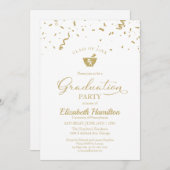 モルタルペッスル薬局グラードパーティー金ゴールド紙吹雪 招待状 (正面/裏面)