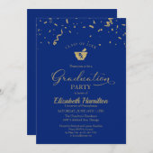 モルタルペッスル薬局グラードパーティー金ゴールド紙吹雪 招待状 (正面/裏面)