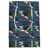 モルタルボード及び卒業証書 ミディアムペーパーバッグ (正面)