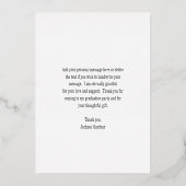 モルタルボード金ゴールド卒業サンキューカード 箔招待状 (裏面)