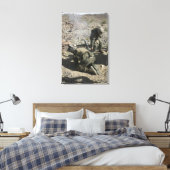 モルタルメンは耳を覆い目を避ける キャンバスプリント (インサイチュ (寝室))