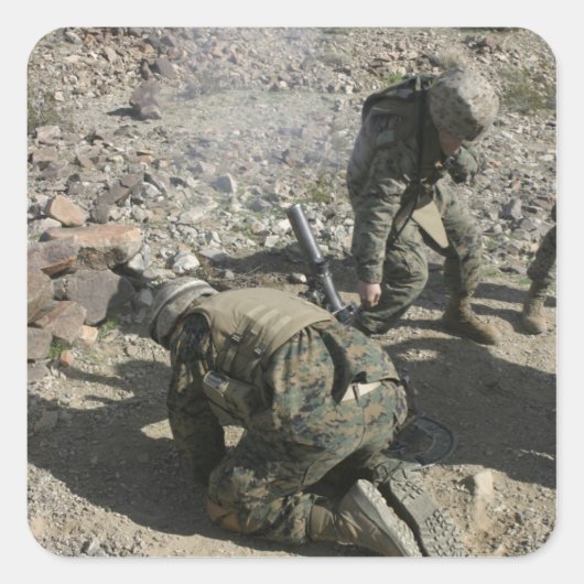 モルタルメンは耳を覆い目を避ける スクエアシール (正面)