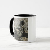 モルタルメンは耳を覆い目を避ける マグカップ (正面左)