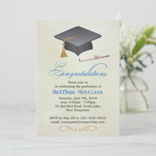 モルタル卒業会お祝い 招待状 (スタンド正面)