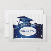 モルタル卒業式ありがとう招待状 サンキューカード (正面)