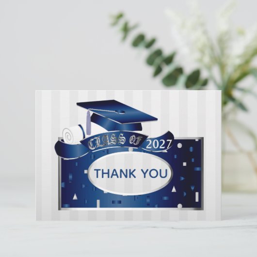 モルタル卒業式ありがとう招待状 サンキューカード (スタンド正面)