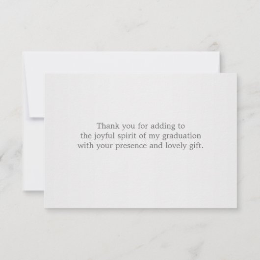 モルタル卒業式ありがとう招待状 サンキューカード (裏面)