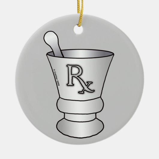 モルタル杵 セラミックオーナメント (正面)