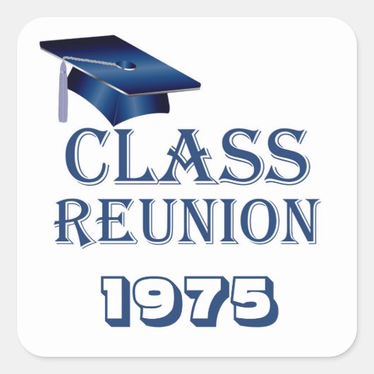 モルタル、クラス懇親会任意の年ステッカー スクエアシール (正面)