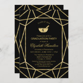 モルタル&ペスル薬学学校のグラードパーティー金ゴールド 招待状 (正面/裏面)