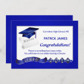 モルタ&卒業証書、ブル王室のー卒業パーティー 招待状 (正面/裏面)