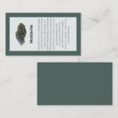 モルダバイト結晶意味ジュエリー表示原石 名刺 (正面/裏面)