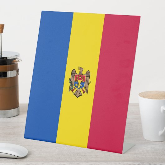 モルダビア国旗 台座サイン (インサイチュ)