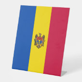 モルダビア国旗 台座サイン (正面)